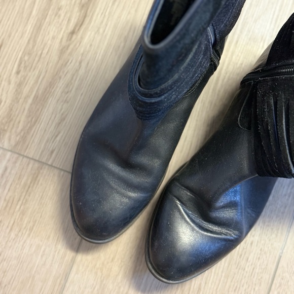 Ralph Lauren Women’s Megan Riding Boots Leather & Suede Mid Shaft Ankle Boots - Picture 3 of 8